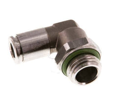 6mm x G1/4'' 90 graden L-verbinding RVS Insteekfitting Buitendraad Draaibaar FKM