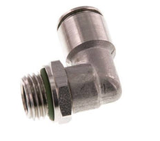 8mm x G1/4'' 90 graden L-verbinding RVS Insteekfitting Buitendraad Draaibaar FKM