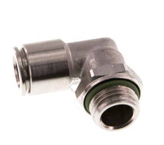 8mm x G1/4'' 90 graden L-verbinding RVS Insteekfitting Buitendraad Draaibaar FKM