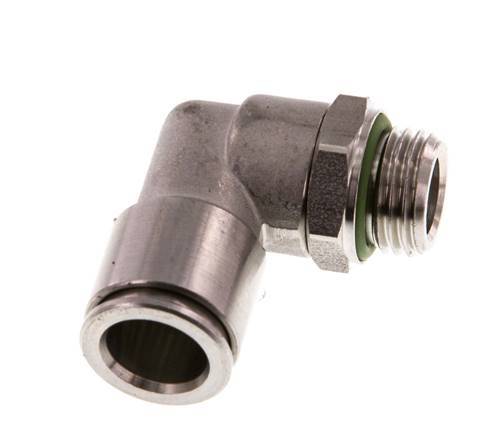10mm x G1/4'' 90 graden L-verbinding RVS Insteekfitting Buitendraad Draaibaar FKM