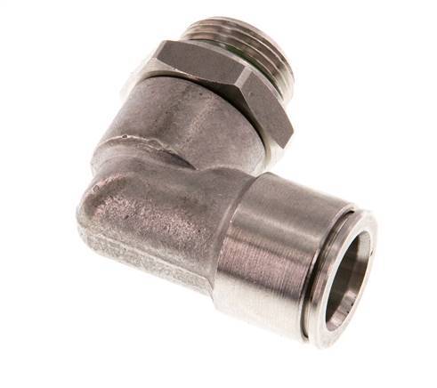 12mm x G3/8'' 90 graden L-verbinding RVS Insteekfitting Buitendraad Draaibaar FKM