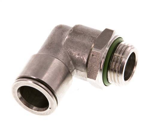 12mm x G3/8'' 90 graden L-verbinding RVS Insteekfitting Buitendraad Draaibaar FKM