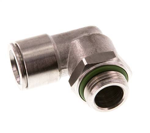 12mm x G3/8'' 90 graden L-verbinding RVS Insteekfitting Buitendraad Draaibaar FKM