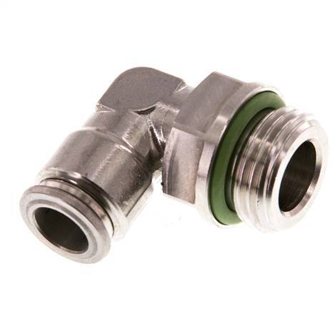 10mm x G1/2'' 90 graden L-verbinding RVS Insteekfitting Buitendraad Draaibaar FKM