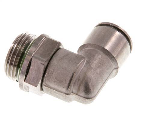 12mm x G1/2'' 90 graden L-verbinding RVS Insteekfitting Buitendraad Draaibaar FKM