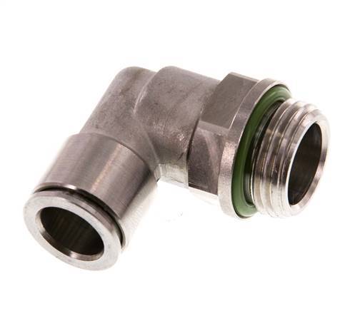 12mm x G1/2'' 90 graden L-verbinding RVS Insteekfitting Buitendraad Draaibaar FKM