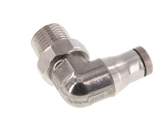 4mm x 1/8'' NPT 90 graden L-verbinding RVS Insteekfitting Buitendraad Draaibaar FKM