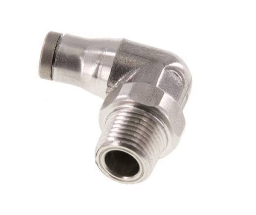 4mm x 1/8'' NPT 90 graden L-verbinding RVS Insteekfitting Buitendraad Draaibaar FKM