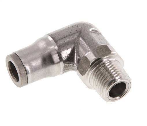 6mm x 1/8'' NPT 90 graden L-verbinding RVS Insteekfitting Buitendraad Draaibaar FKM