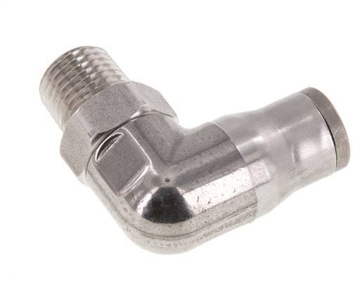 10mm x 1/4'' NPT 90 graden L-verbinding RVS Insteekfitting Buitendraad Draaibaar FKM