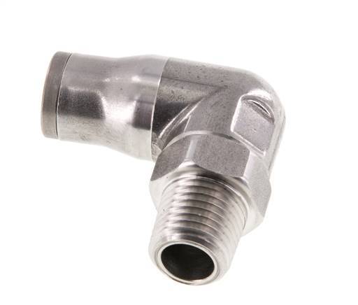 10mm x 1/4'' NPT 90 graden L-verbinding RVS Insteekfitting Buitendraad Draaibaar FKM
