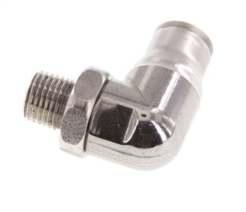 12mm x 1/4'' NPT 90 graden L-verbinding RVS Insteekfitting Buitendraad Draaibaar FKM