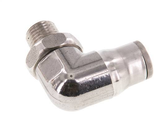 12mm x 1/4'' NPT 90 graden L-verbinding RVS Insteekfitting Buitendraad Draaibaar FKM