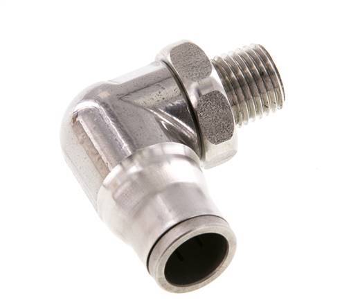 12mm x 1/4'' NPT 90 graden L-verbinding RVS Insteekfitting Buitendraad Draaibaar FKM