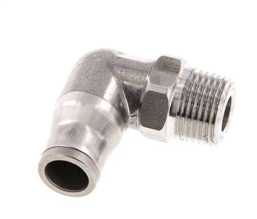 10mm x 3/8'' NPT 90 graden L-verbinding RVS Insteekfitting Buitendraad Draaibaar FKM