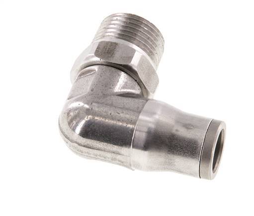 10mm x 3/8'' NPT 90 graden L-verbinding RVS Insteekfitting Buitendraad Draaibaar FKM