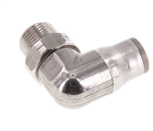 12mm x 3/8'' NPT 90 graden L-verbinding RVS Insteekfitting Buitendraad Draaibaar FKM