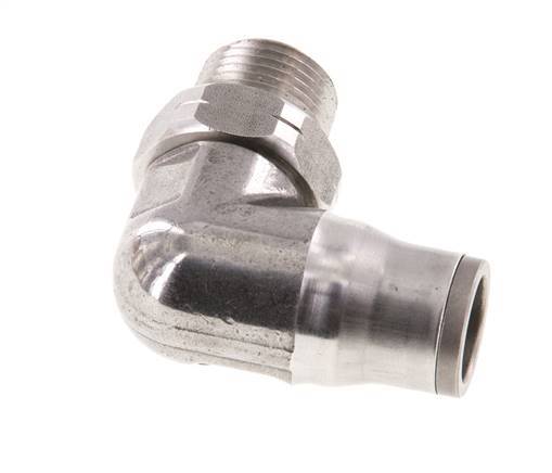 12mm x 3/8'' NPT 90 graden L-verbinding RVS Insteekfitting Buitendraad Draaibaar FKM