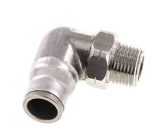 12mm x 3/8'' NPT 90 graden L-verbinding RVS Insteekfitting Buitendraad Draaibaar FKM