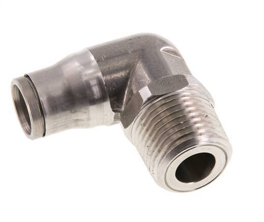 12mm x 1/2'' NPT 90 graden L-verbinding RVS Insteekfitting Buitendraad Draaibaar FKM