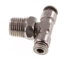 4mm x R1/4'' inline T-stuk RVS Insteekfitting Buitendraad Draaibaar FKM