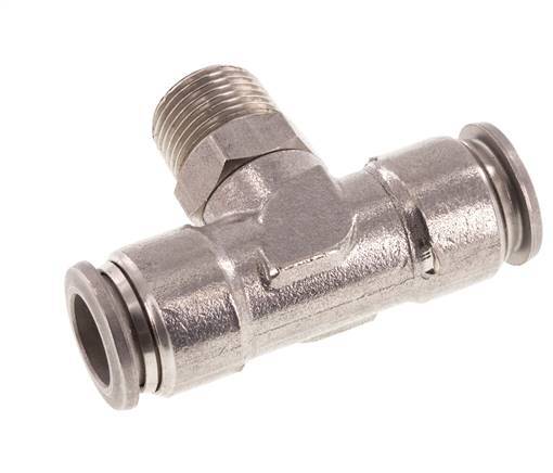 12mm x R3/8'' inline T-stuk RVS Insteekfitting Buitendraad Draaibaar FKM