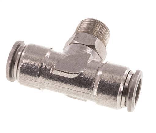 12mm x R3/8'' inline T-stuk RVS Insteekfitting Buitendraad Draaibaar FKM