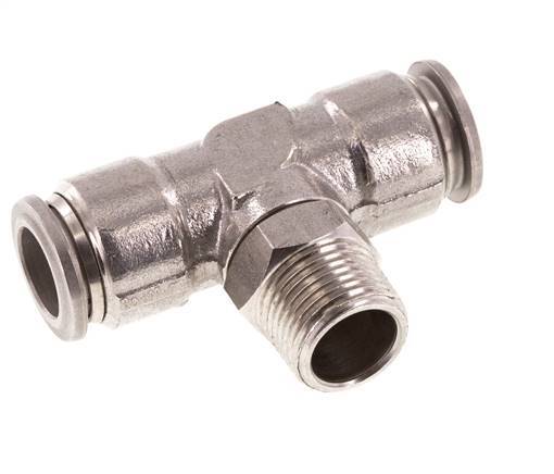 12mm x R3/8'' inline T-stuk RVS Insteekfitting Buitendraad Draaibaar FKM