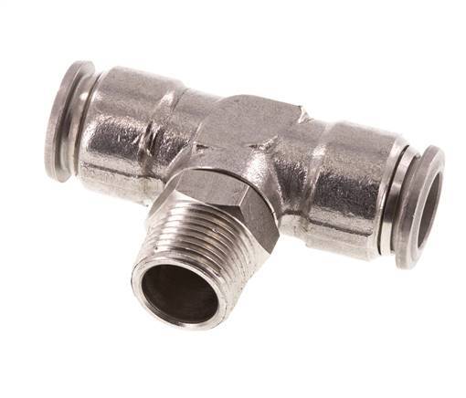 12mm x R3/8'' inline T-stuk RVS Insteekfitting Buitendraad Draaibaar FKM