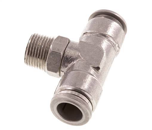 12mm x R3/8'' inline T-stuk RVS Insteekfitting Buitendraad Draaibaar FKM