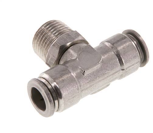 12mm x R1/2'' inline T-stuk RVS Insteekfitting Buitendraad Draaibaar FKM