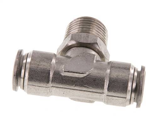 12mm x R1/2'' inline T-stuk RVS Insteekfitting Buitendraad Draaibaar FKM