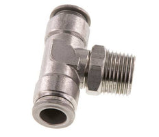 12mm x R1/2'' inline T-stuk RVS Insteekfitting Buitendraad Draaibaar FKM