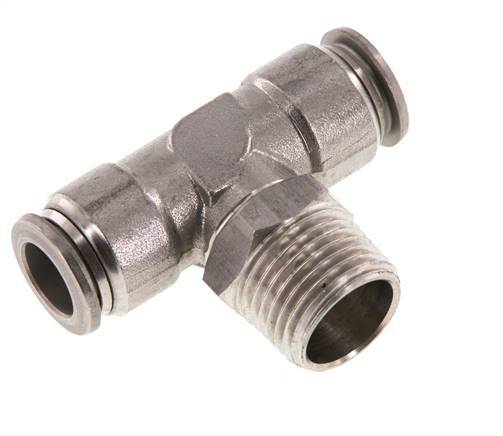 12mm x R1/2'' inline T-stuk RVS Insteekfitting Buitendraad Draaibaar FKM