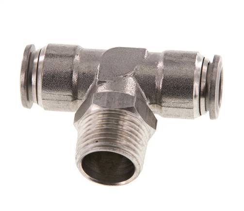 12mm x R1/2'' inline T-stuk RVS Insteekfitting Buitendraad Draaibaar FKM