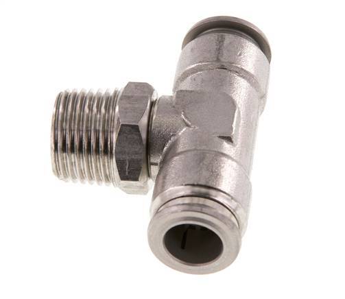 12mm x R1/2'' inline T-stuk RVS Insteekfitting Buitendraad Draaibaar FKM