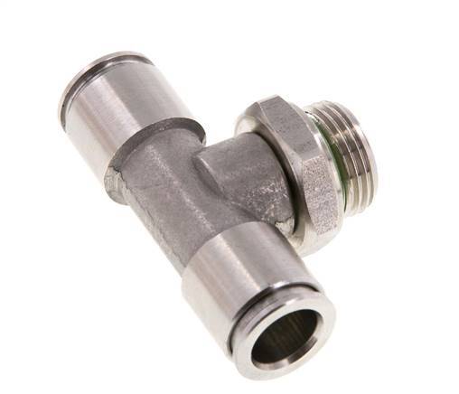 10mm x G3/8'' inline T-stuk RVS Insteekfitting Buitendraad FDA Draaibaar FKM