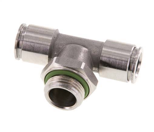 10mm x G3/8'' inline T-stuk RVS Insteekfitting Buitendraad FDA Draaibaar FKM