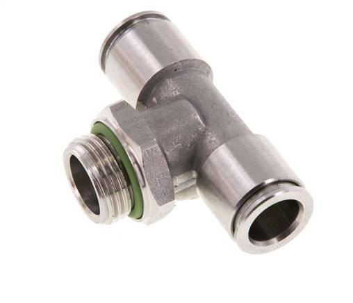 10mm x G3/8'' inline T-stuk RVS Insteekfitting Buitendraad FDA Draaibaar FKM