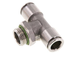10mm x G3/8'' inline T-stuk RVS Insteekfitting Buitendraad FDA Draaibaar FKM