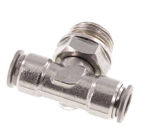 10mm x G1/2'' inline T-stuk RVS Insteekfitting Buitendraad FDA Draaibaar FKM
