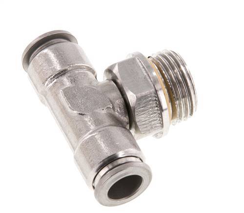 10mm x G1/2'' inline T-stuk RVS Insteekfitting Buitendraad FDA Draaibaar FKM