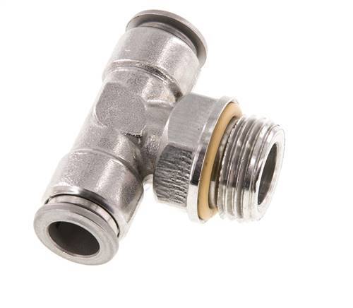 10mm x G1/2'' inline T-stuk RVS Insteekfitting Buitendraad FDA Draaibaar FKM