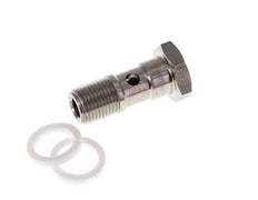 Banjobout 1-weg RVS G1/8'' Buitendraad PTFE