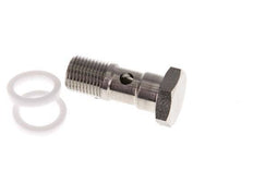Banjobout 1-weg RVS G1/8'' Buitendraad PTFE