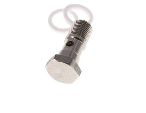 Banjobout 1-weg RVS G1/8'' Buitendraad PTFE