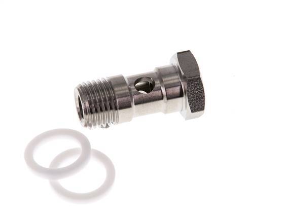 Banjobout 1-weg RVS G1/4'' Buitendraad PTFE