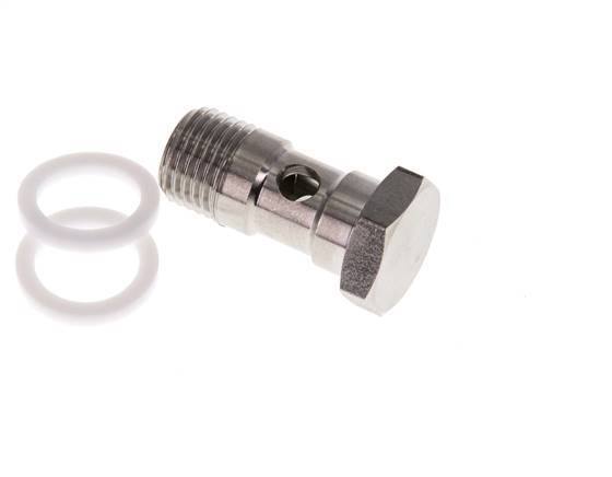 Banjobout 1-weg RVS G1/4'' Buitendraad PTFE