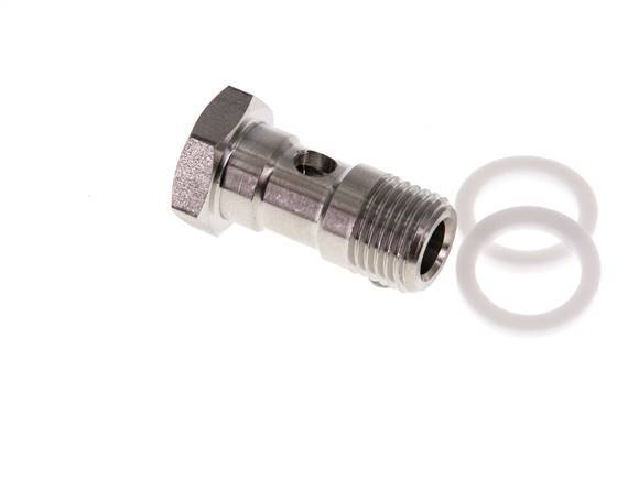 Banjobout 1-weg RVS G1/4'' Buitendraad PTFE