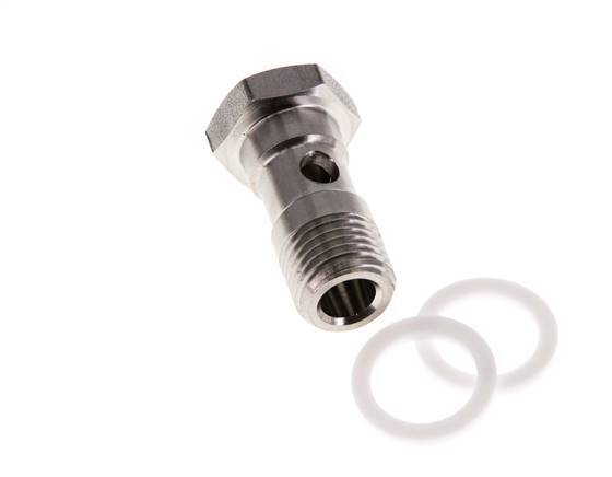 Banjobout 1-weg RVS G1/4'' Buitendraad PTFE